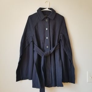 Ann Taylor Navy Blue Cape Coat